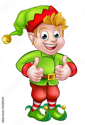Cute Cartoon Christmas Elf