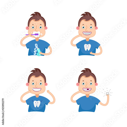 Dental children illustration.