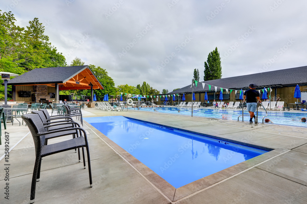 Public swimming pool in Tacoma Lawn Tennis Club