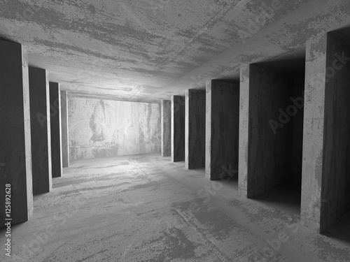 Abstract concrete architecture basement room  background