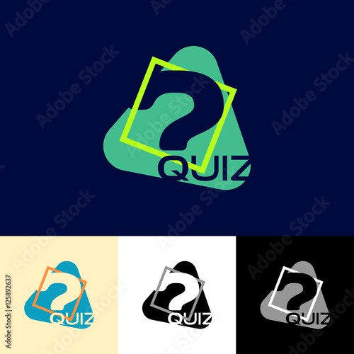 Quiz icon. Quiz simple logo