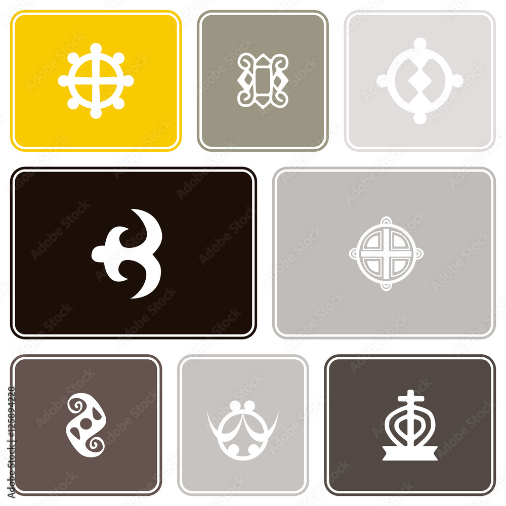 seamless pattern with adinkra symbols for your design seamless pattern with adinkra symbols for your design