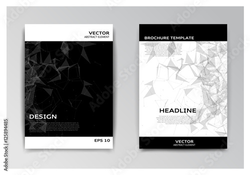 Template of brochure with abstract elements