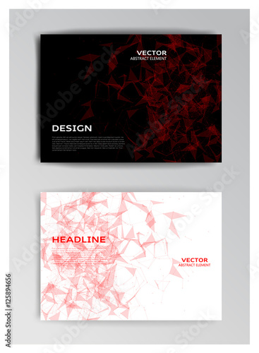 Template of brochure with abstract elements