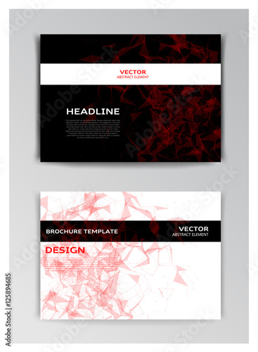 Template of brochure with abstract elements