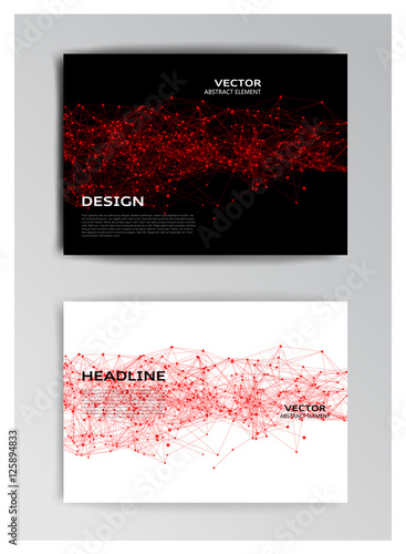 Template of brochure with abstract elements