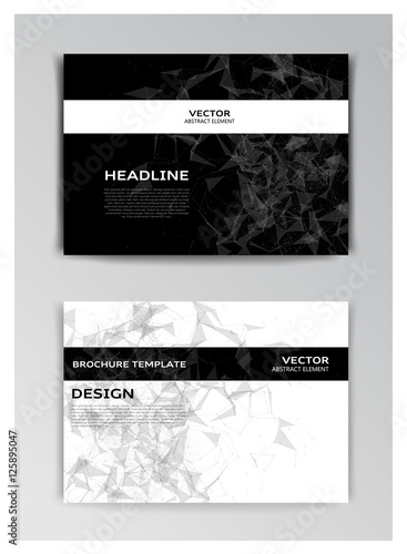 Template of brochure with abstract elements
