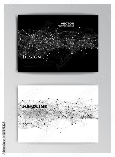 Template of brochure with abstract elements