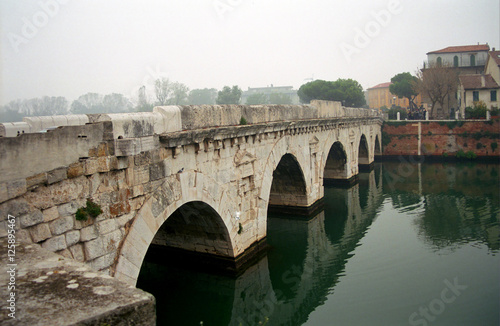 Bridge of Tiberius, Rimini, Italy photo