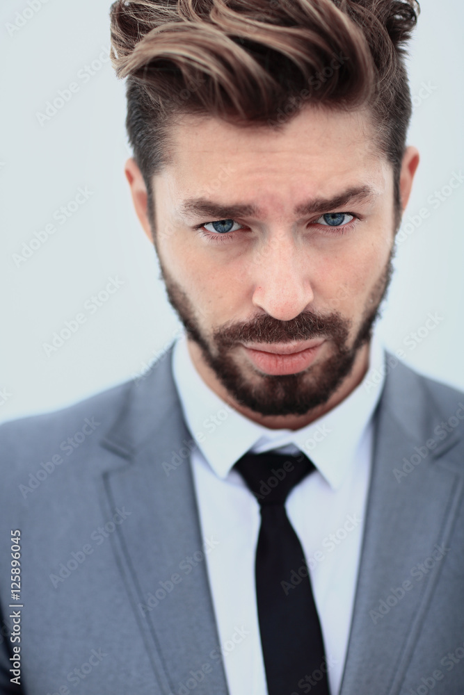 Portrait ofyoung business man, isolated on white background Portrait ofyoung business man, isolated on white background