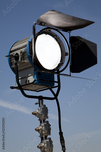 Image of movie light over blue sky   © Alexey Kuznetsov