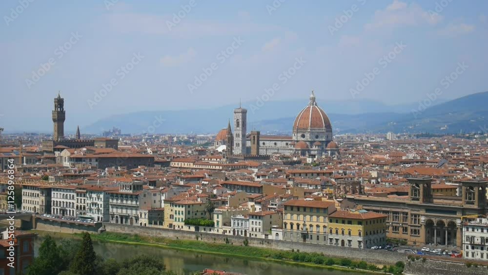 Beautiful cityscape of Florence with the Cathedral Santa Maria del Fiore Beautiful cityscape of Florence with the Cathedral Santa Maria del Fiore