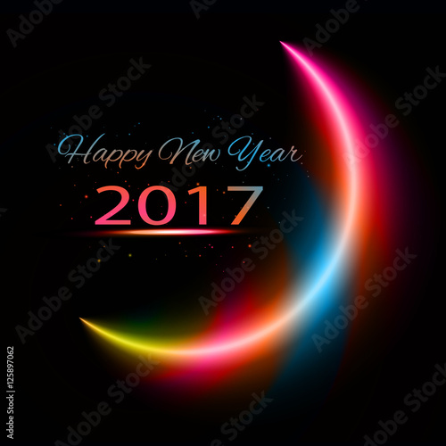 Happy New Year Celebration colorful background.