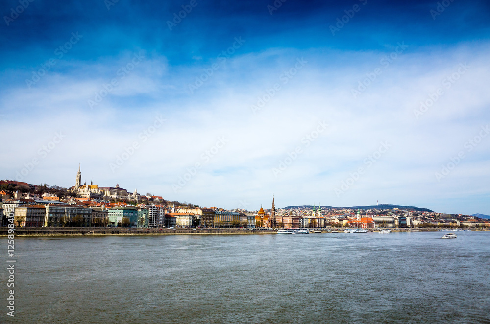 view of historic architectural in Budapest, Hungary, Europe