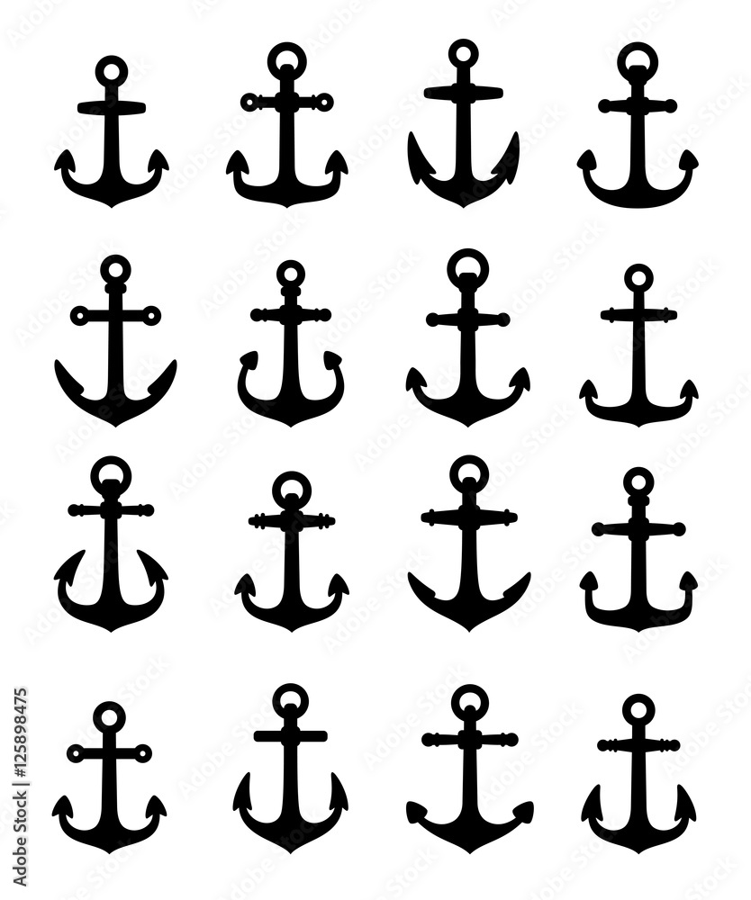 Anchor set. Vector Anchor set. Vector