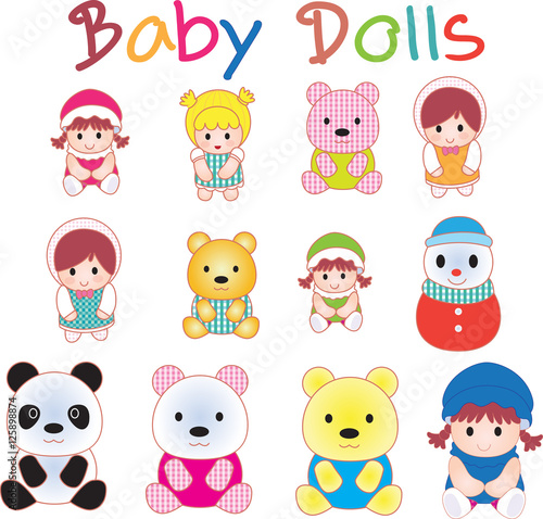 Vector illustration of Baby Doll