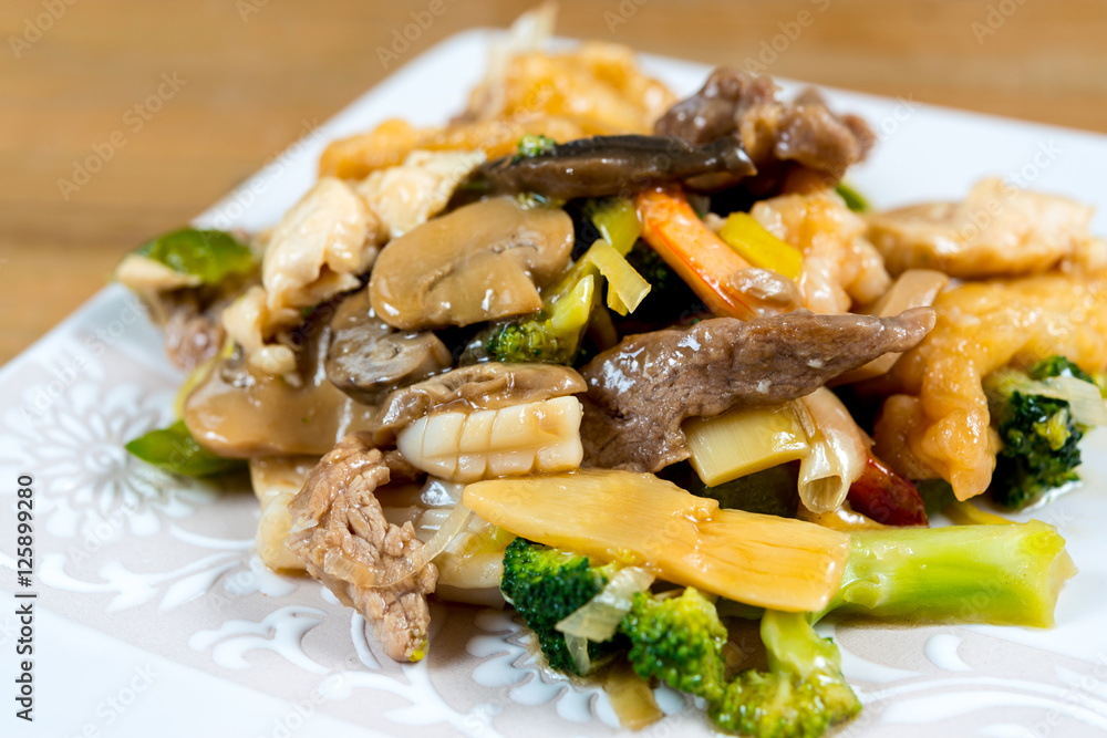 wok fried mixed stir fry with sweet peppers and chinese vegetabl wok fried mixed stir fry with sweet peppers and chinese vegetabl