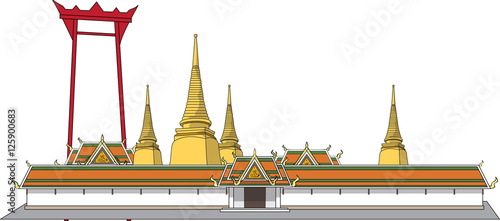 Vector illustration of Thailand temple