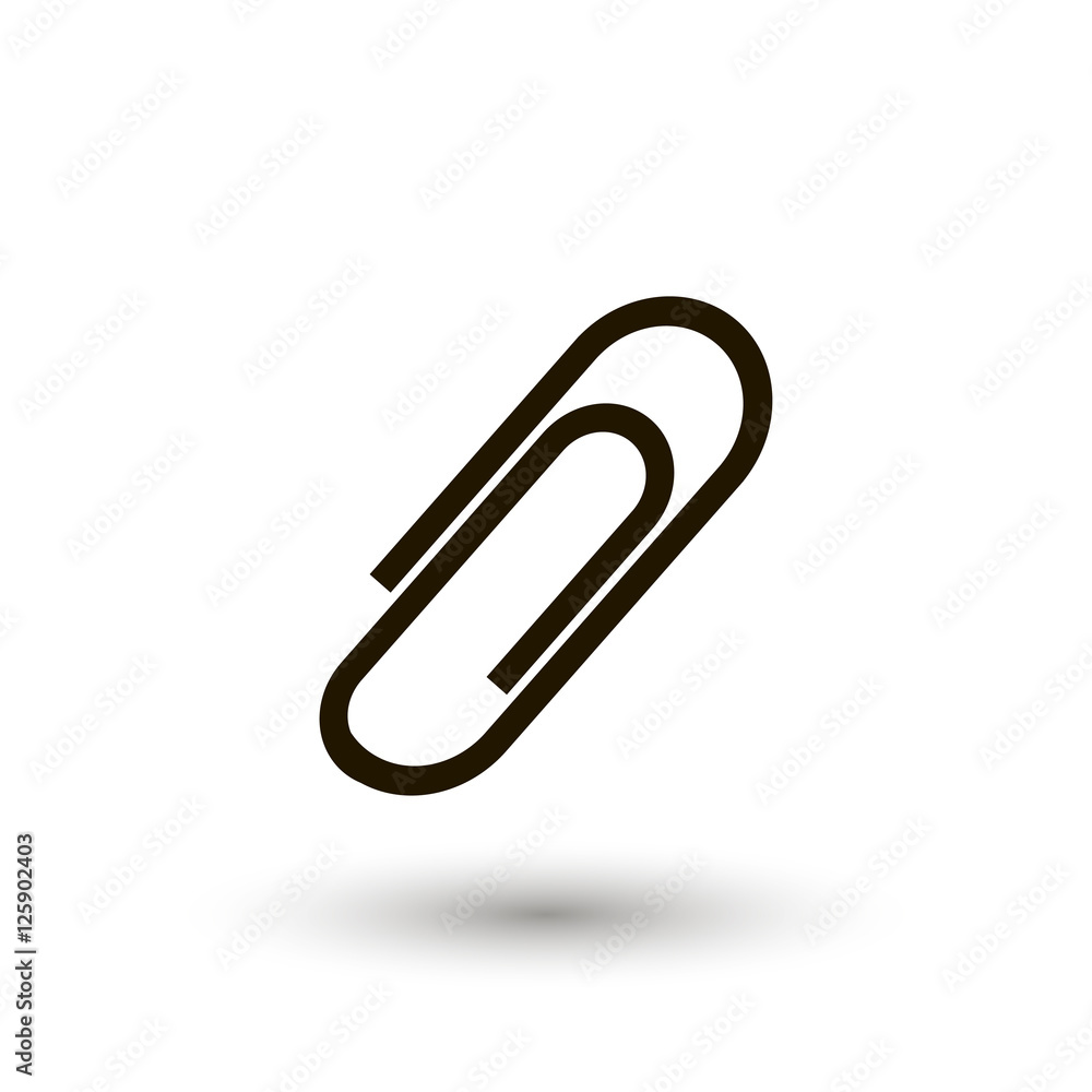 paperclip vector icon. stationery equipment paperclip vector icon. stationery equipment