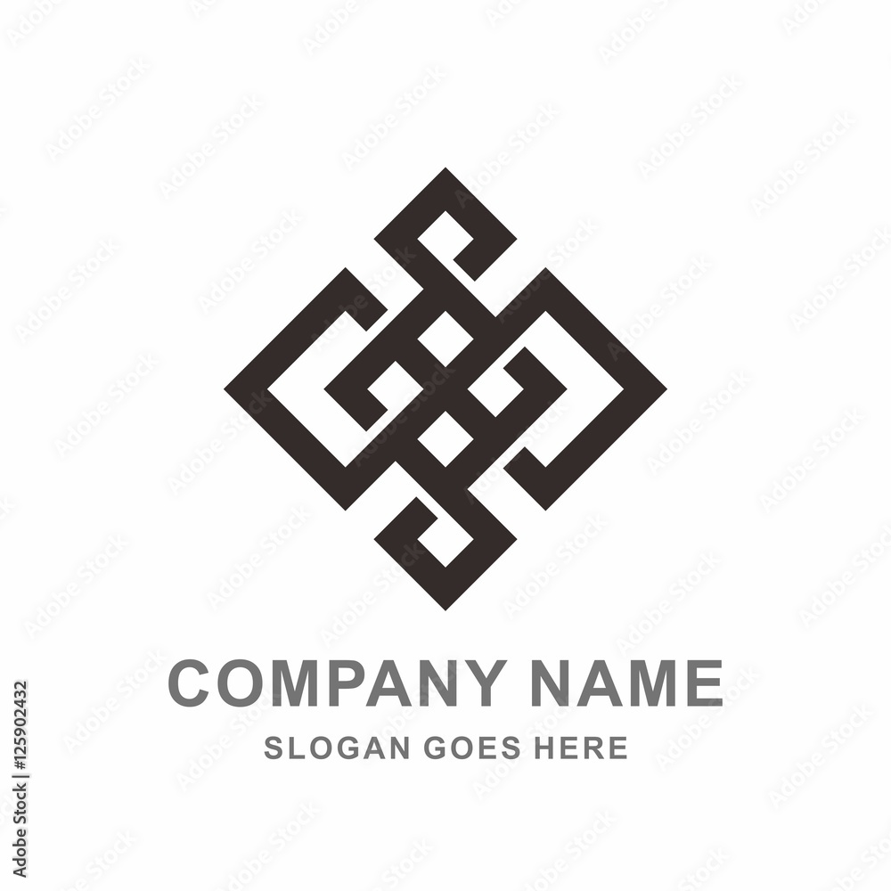 Geometric Square Cross Pattern Morocco Ornament Decoration Business Company Stock Vector Logo Design Template Geometric Square Cross Pattern Morocco Ornament Decoration Business Company Stock Vector Logo Design Template