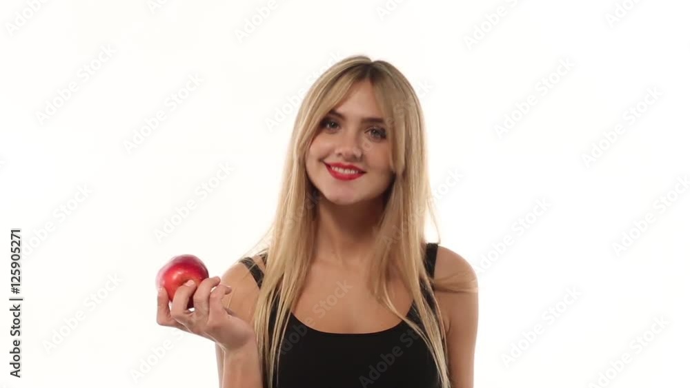 Woman eating apple Woman eating apple