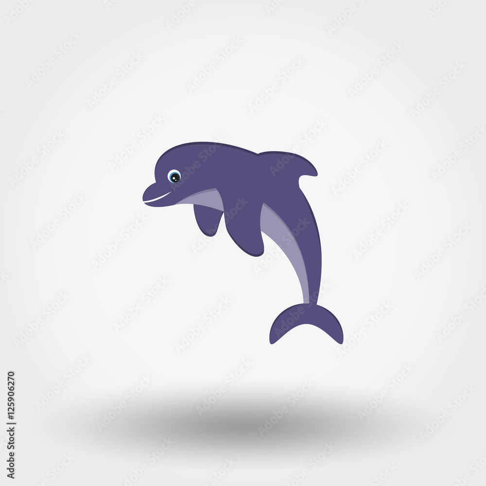 Obraz premium Dolphin. Vector icon