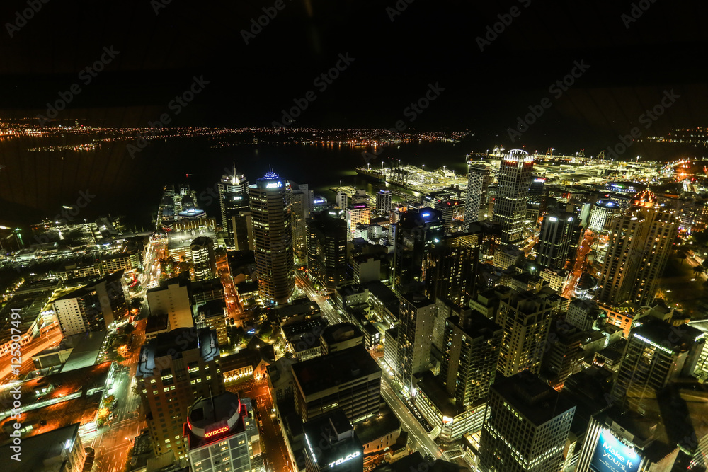Fototapeta premium Ausblick vom Sky Tower in Auckland / Neuseeland (Richtung Norden)