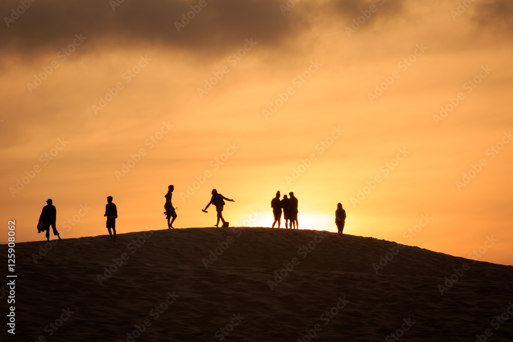 susnset on the dunes