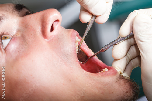 dentistry  patient examination and treatment at the dentist