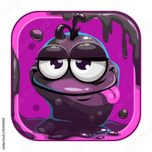 App icon with funny black slimy monster.