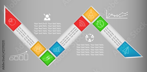 the infographics flat design