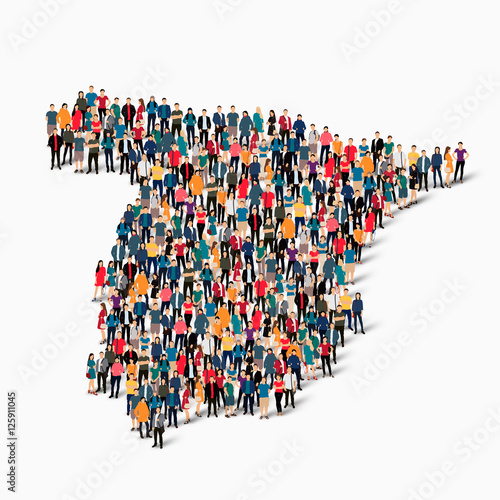 people map country Spain vector