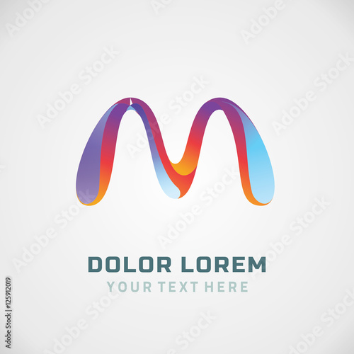 creative letter m design logo