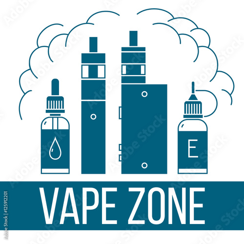 Vape icons set. Vape zone. 