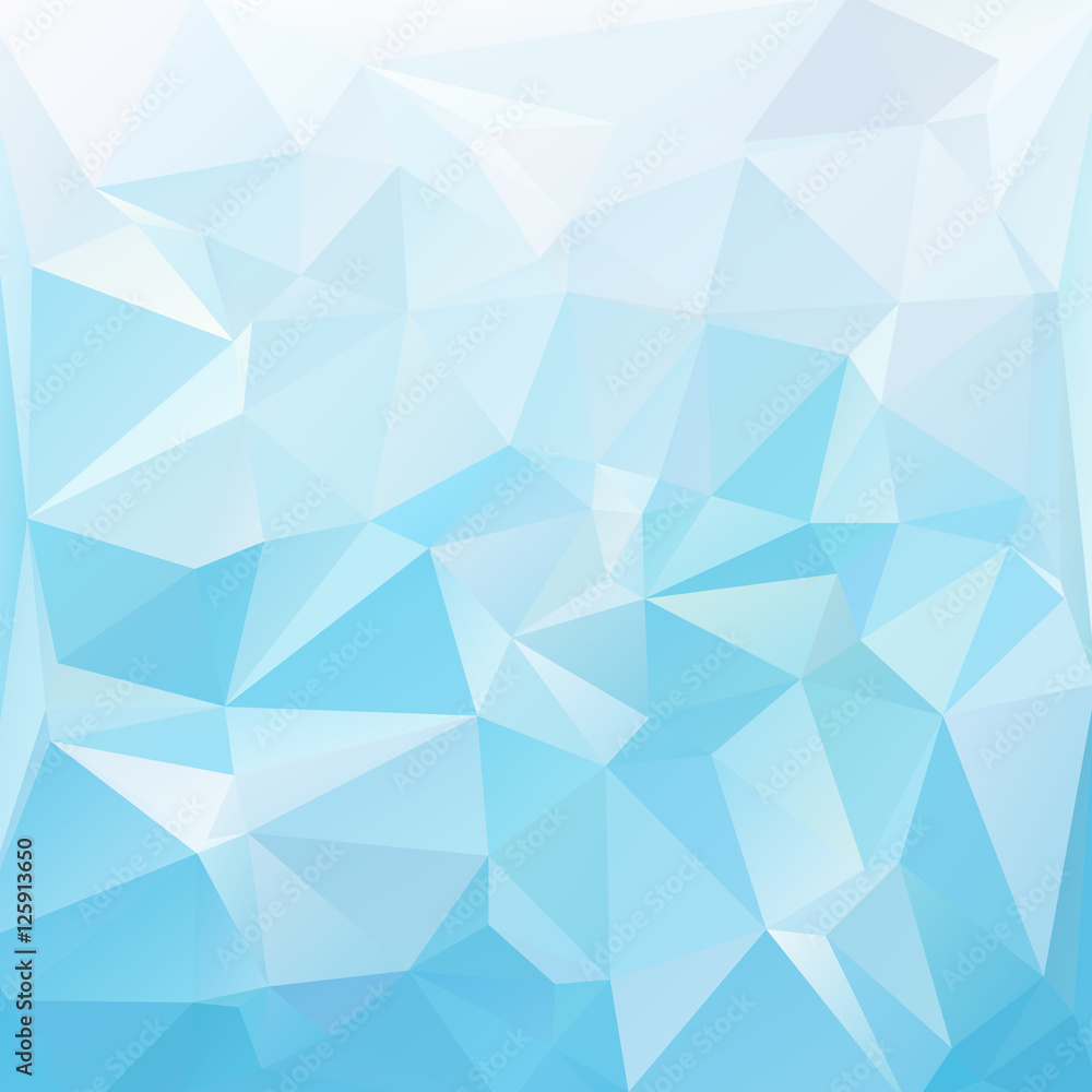 Fototapeta Niebieskie tło wielokątne mozaiki, kreatywne projektowanie szablonów