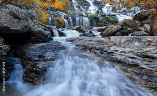 Beautiful waterfall in Doi Inthanon. Mae Ya waterfall in Chiang Mai Province