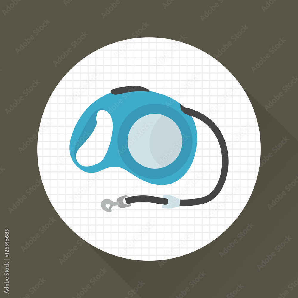 Dog roulette lead color icon. Flat design. Pet shop theme