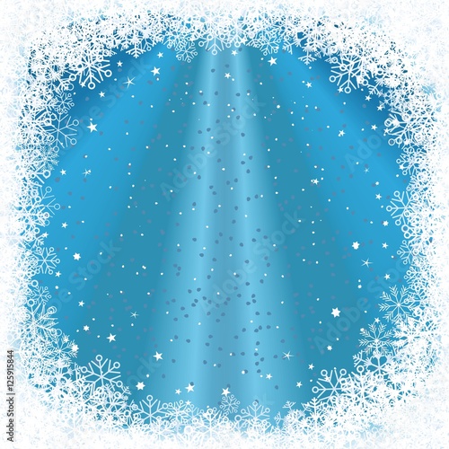 Schnee Kristalle Eiskristalle Rahmen Hintergrund Vektor Grafik Element