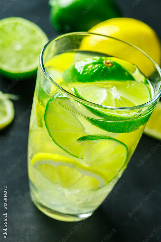 Lemonade with fresh lemon Lemonade with fresh lemon