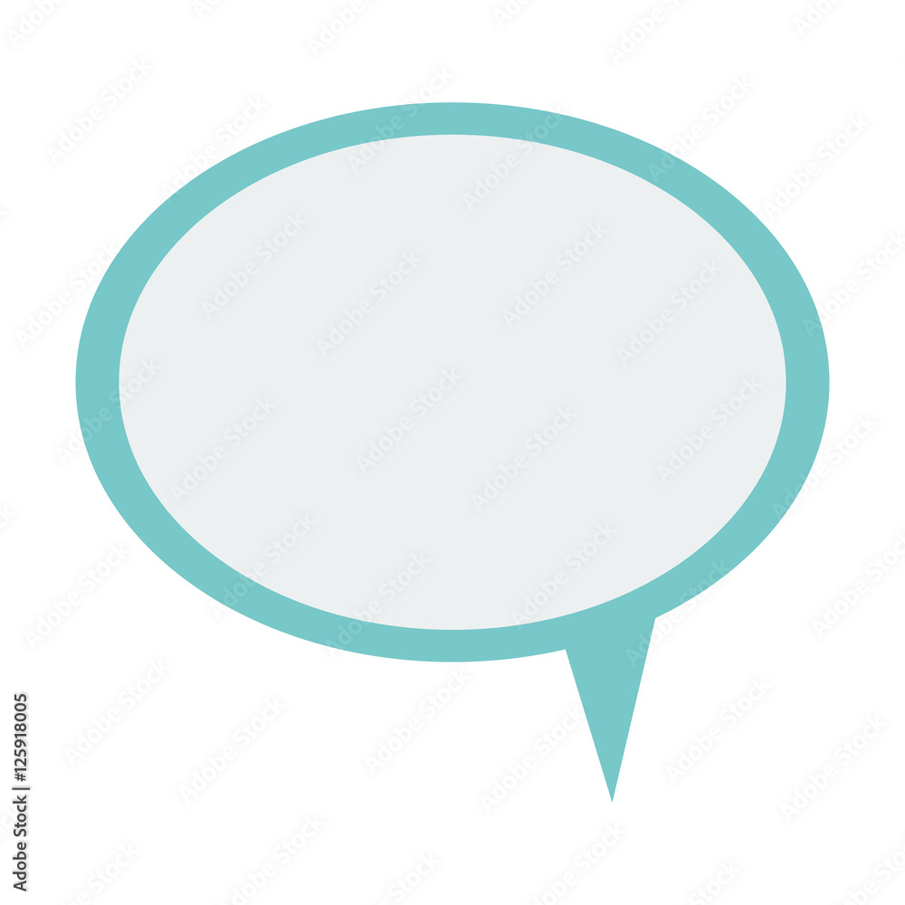 blue and white speech bubble icon over white background. vector illustration blue and white speech bubble icon over white background. vector illustration