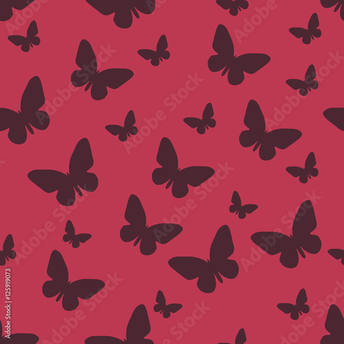 Butterfly pattern. Vector seamless pattern. Repeating background