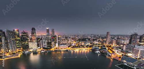 aerial view of the marina bay of the singapore city © minimus