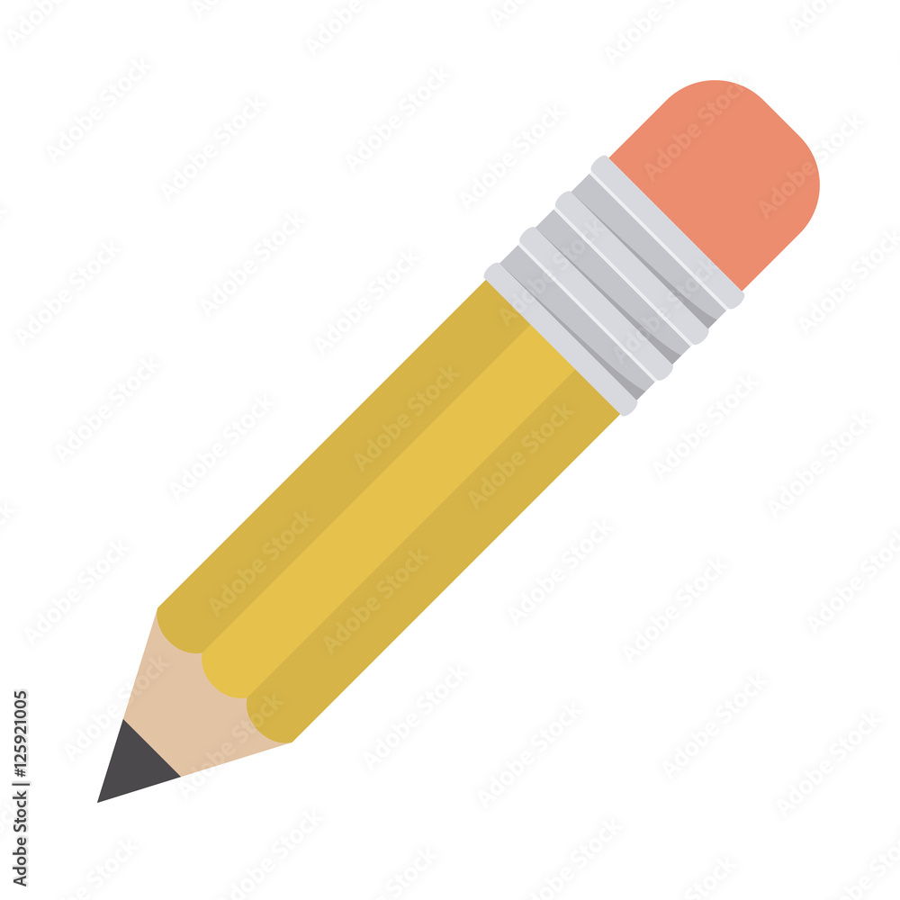 Pencil icon. School supply object and education theme. Isolated design. Vector illustration Pencil icon. School supply object and education theme. Isolated design. Vector illustration