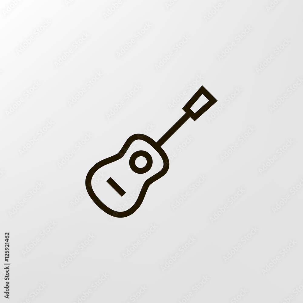 Acoustic guitar icon vector, clip art. Also useful as logo, web UI element, symbol, graphic image, silhouette and illustration. Acoustic guitar icon vector, clip art. Also useful as logo, web UI element, symbol, graphic image, silhouette and illustration.