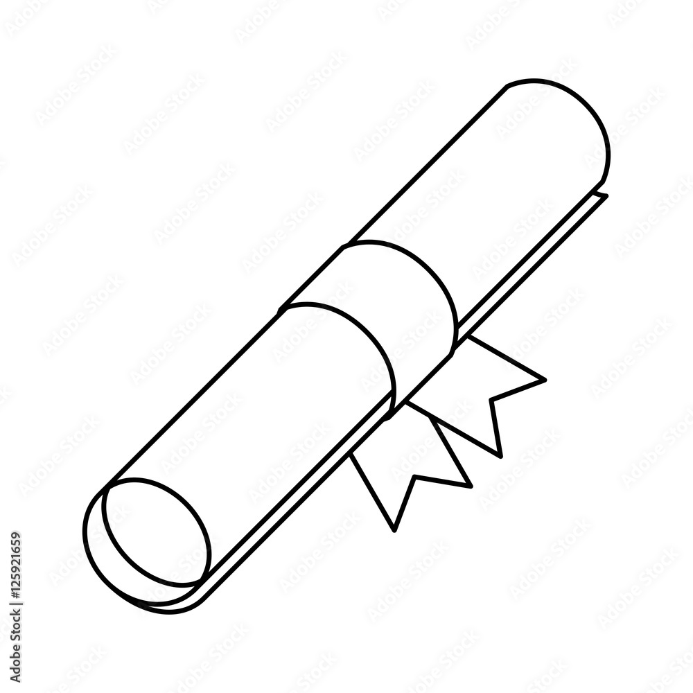 Diploma icon. School supply object and education theme. Isolated design. Vector illustration Diploma icon. School supply object and education theme. Isolated design. Vector illustration