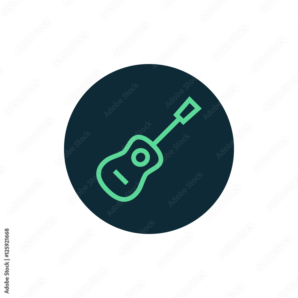 Acoustic guitar icon vector, clip art. Also useful as logo, circle app icon, web UI element, symbol, graphic image, silhouette and illustration. Acoustic guitar icon vector, clip art. Also useful as logo, circle app icon, web UI element, symbol, graphic image, silhouette and illustration.