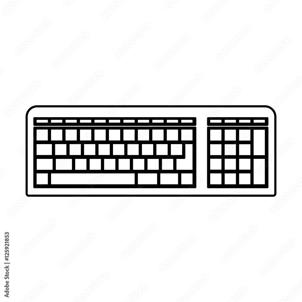 Keyboard icon. Device gadget and technology theme. Isolated design. Vector illustration Keyboard icon. Device gadget and technology theme. Isolated design. Vector illustration