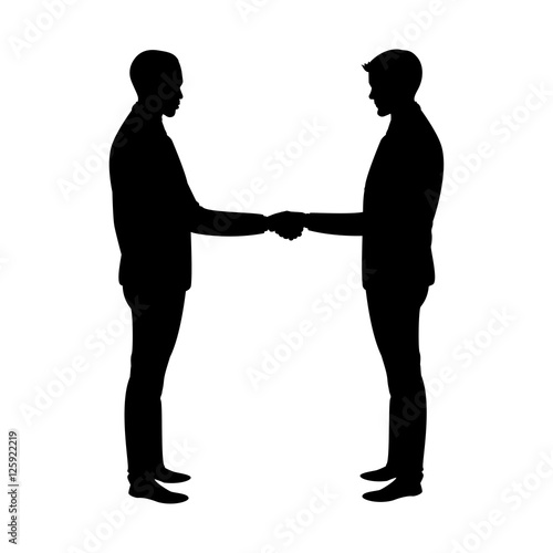 Business handshake silhouette