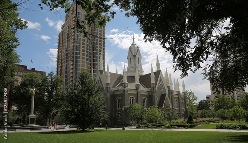 Assembly hall, The Church of Jesus Christ of Latter-day, Temple Square, Mormons, Salt Lake City, Utah, USA