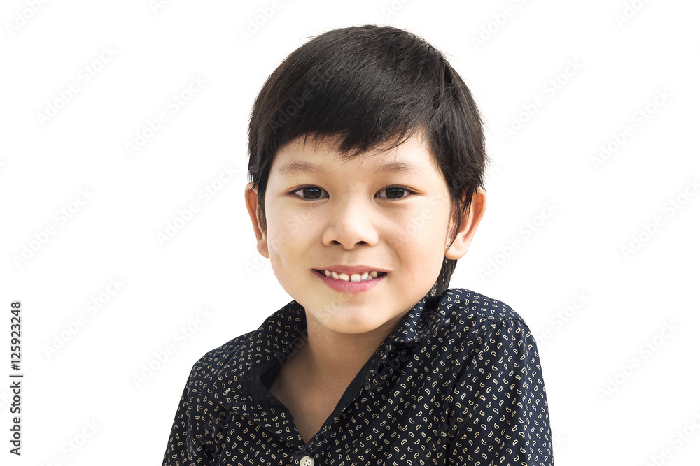 Portrait of smiling boy isolated over white background Portrait of smiling boy isolated over white background